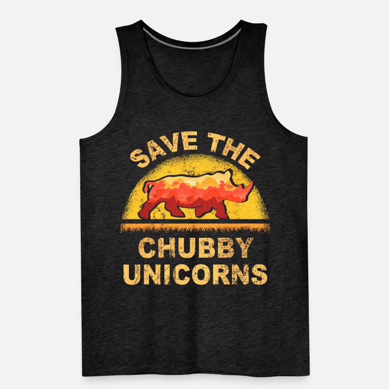 save the chubby uniicorns Men's Premium Organic Tank Top