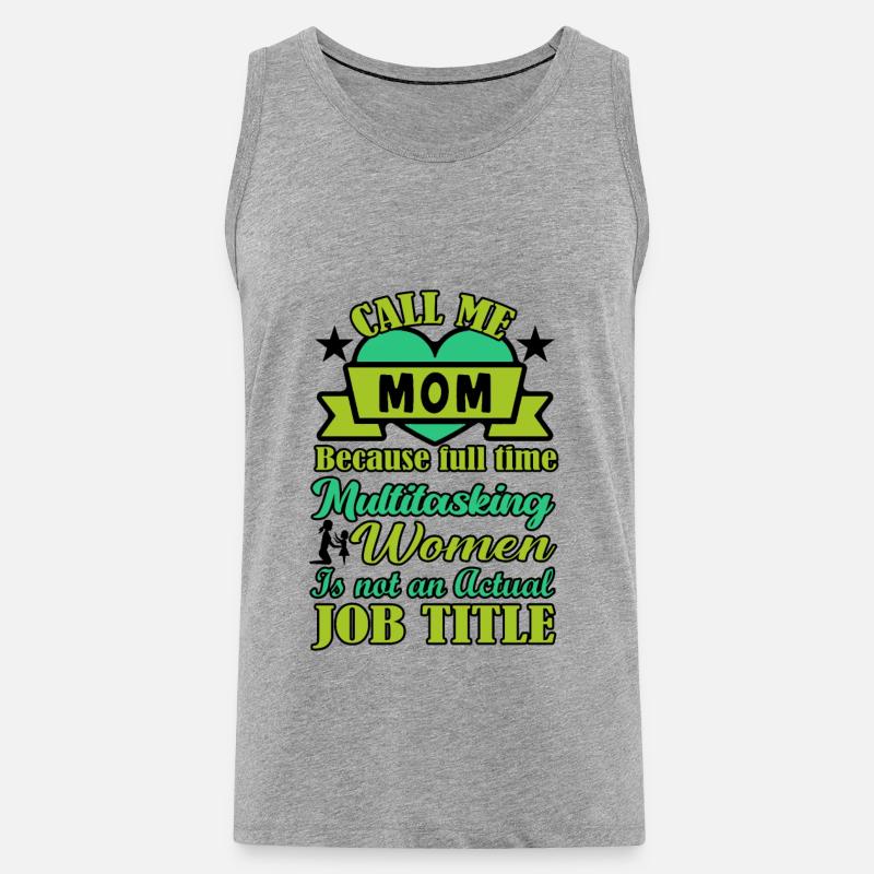 Mutter Multitasking - Männer Premium Bio Tank Top - Grau meliert