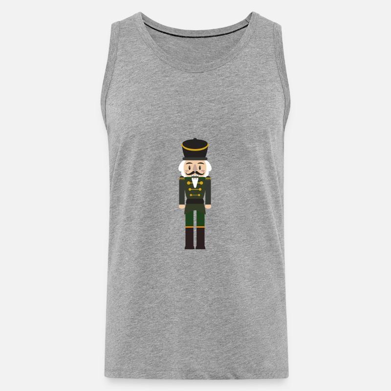 Weihnachtspullover Nussknacker - Männer Premium Bio Tank Top - Grau meliert