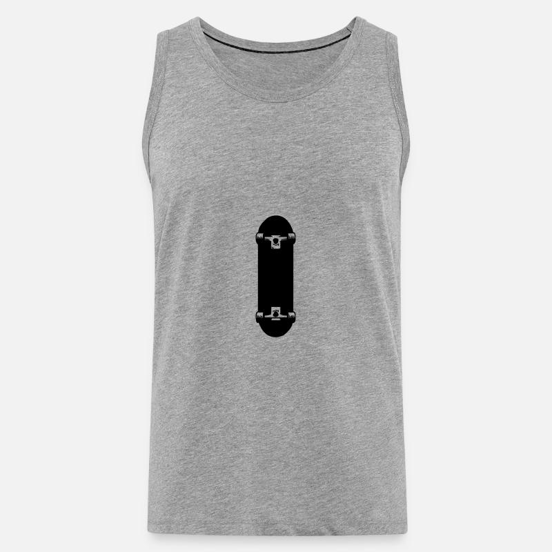 skateboard - Men's Premium Organic Tank Top - heather grey