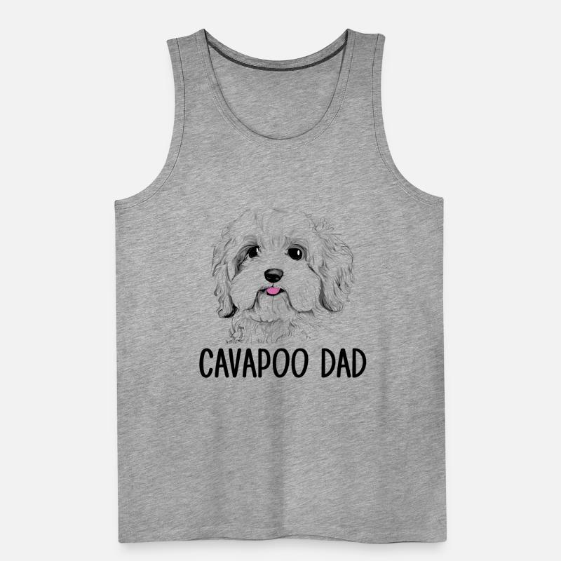 Cavapoo Papa, Cavapoo Débardeur bio Premium Homme