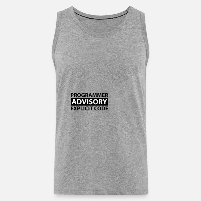 Expliziter Code für Programmierer - Männer Premium Bio Tank Top - Grau meliert