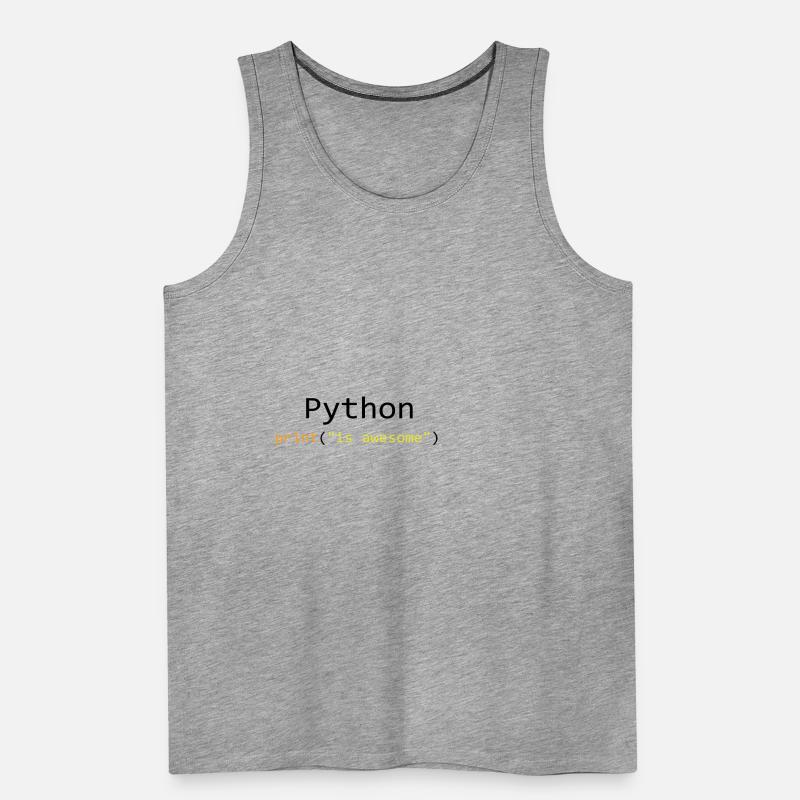 Python is awesome Men's Premium Organic Tank Top