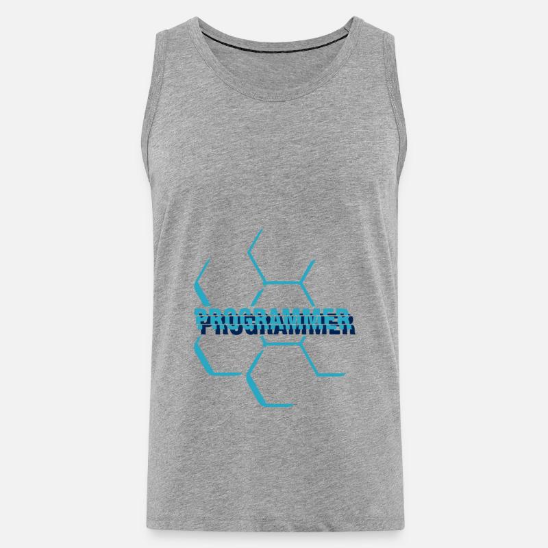 Computer programmer - Programmierer - Männer Premium Bio Tank Top - Grau meliert