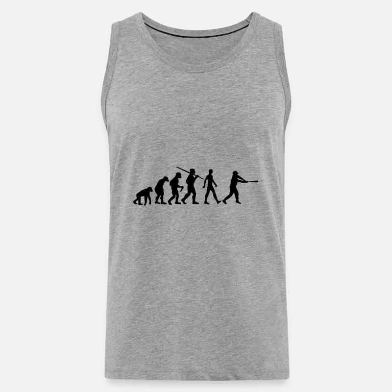 Baseball Evolution Batter Evolution - Men's Premium Organic Tank Top - heather grey