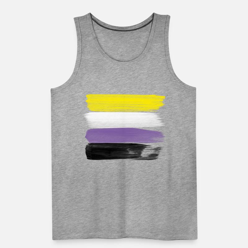 Non-Binary Pride Strokes Männer Premium Bio Tank Top
