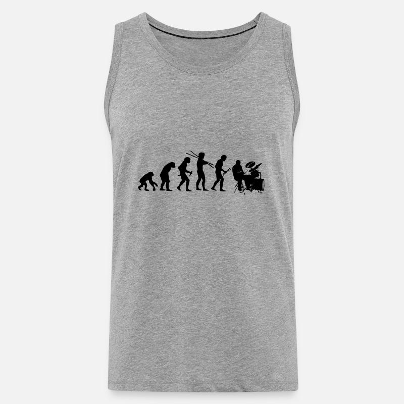 Evolutionary development - Men's Premium Organic Tank Top - heather grey