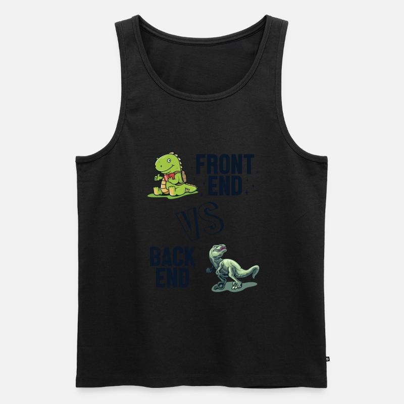 Développeur Frontend vs. Backend Codeur Débardeur bio Premium Homme