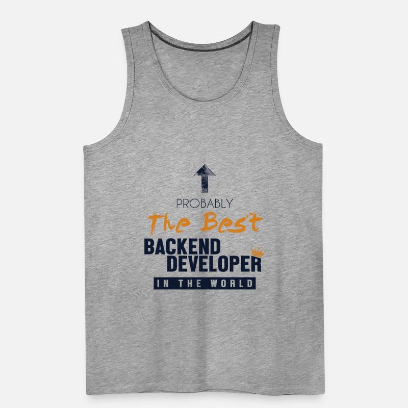 Best Backend Developer World Coder Software Men's Premium Organic Tank Top
