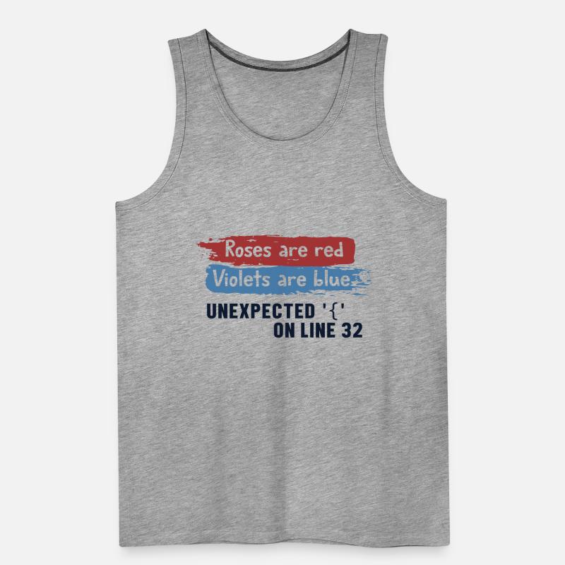 Unexpected { on Line 32 Engineer Coder Software Men's Premium Organic Tank Top