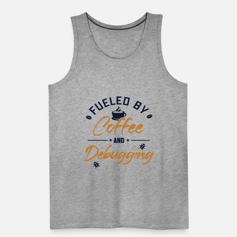 Fueled by Coffee and Debugging Developer Coder Männer Premium Bio Tank Top
