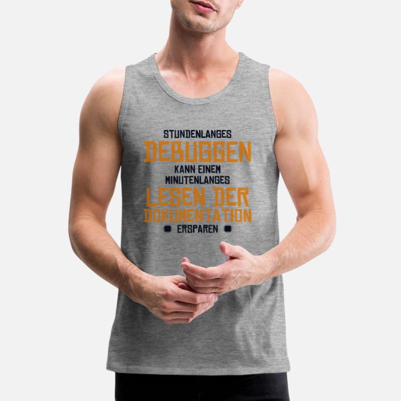 Stundenlanges Debuggen Softwareingenieur Coder Männer Premium Bio Tank Top