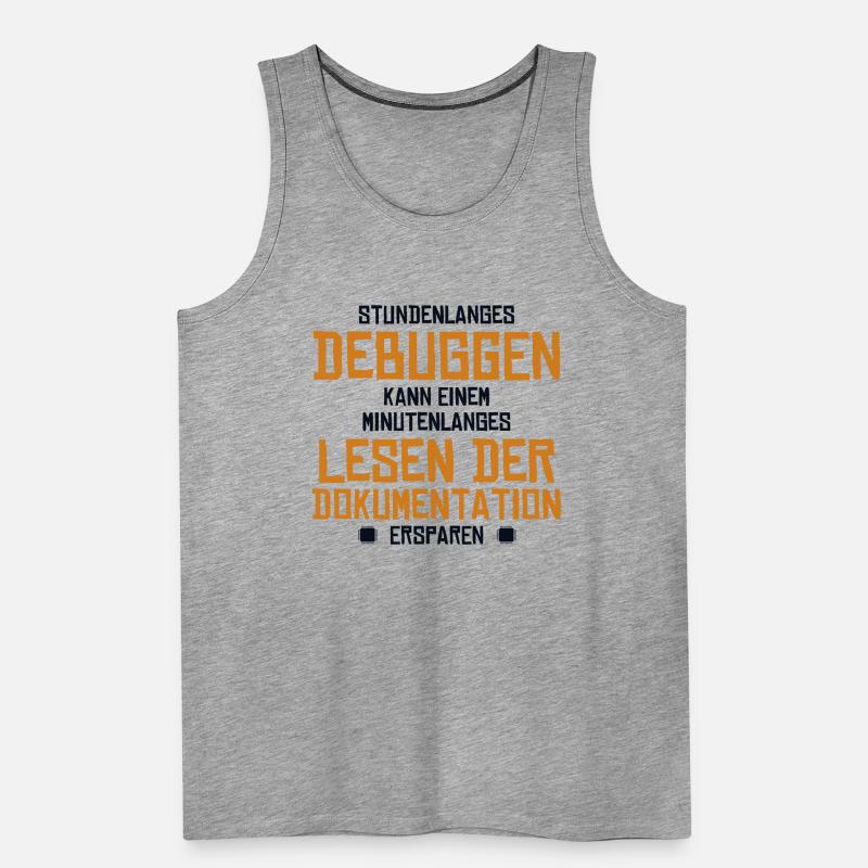 Stundenlanges Debuggen Softwareingenieur Coder Männer Premium Bio Tank Top