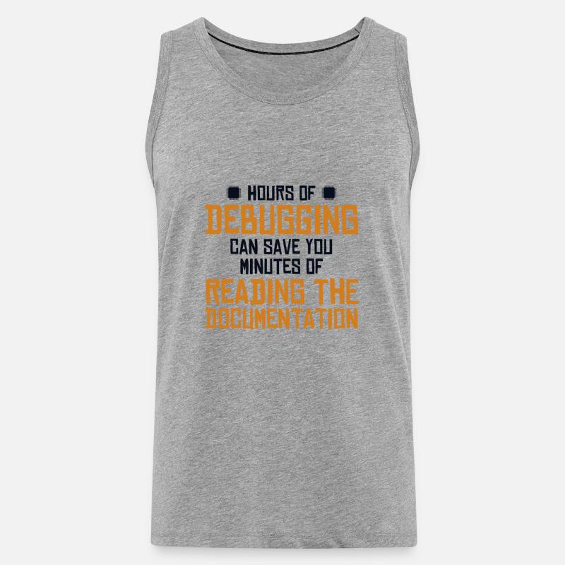 Hours Of Debugging Softwareingenieur Developer - Männer Premium Bio Tank Top - Grau meliert