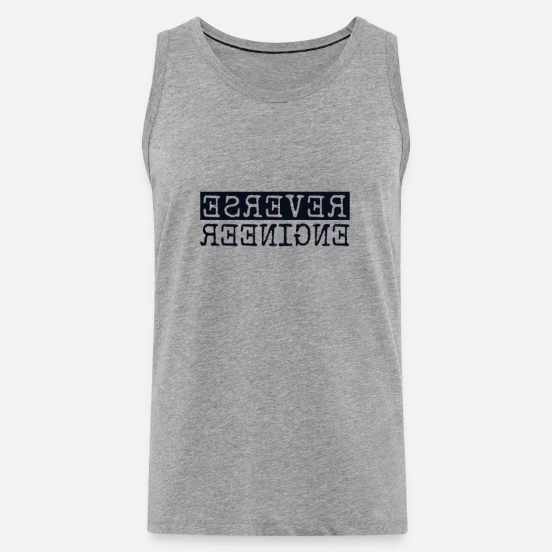 Reverse Engineer Softwareingenieur Developer - Männer Premium Bio Tank Top - Grau meliert