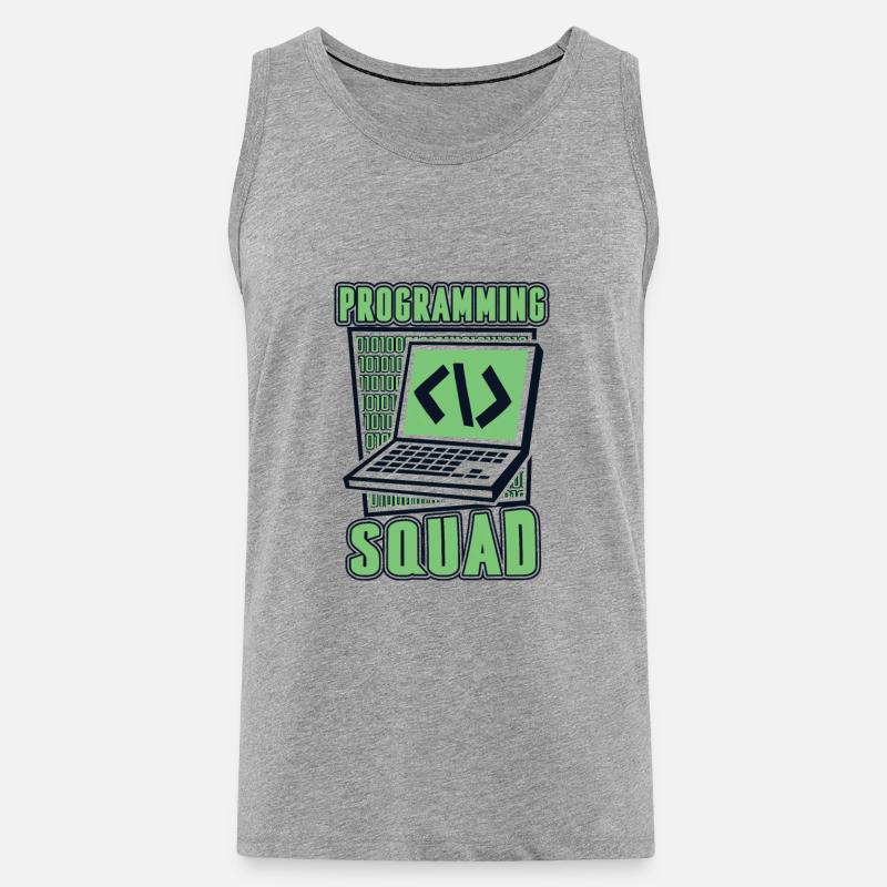 Programming Squad Softwareentwickler Developer - Männer Premium Bio Tank Top - Grau meliert