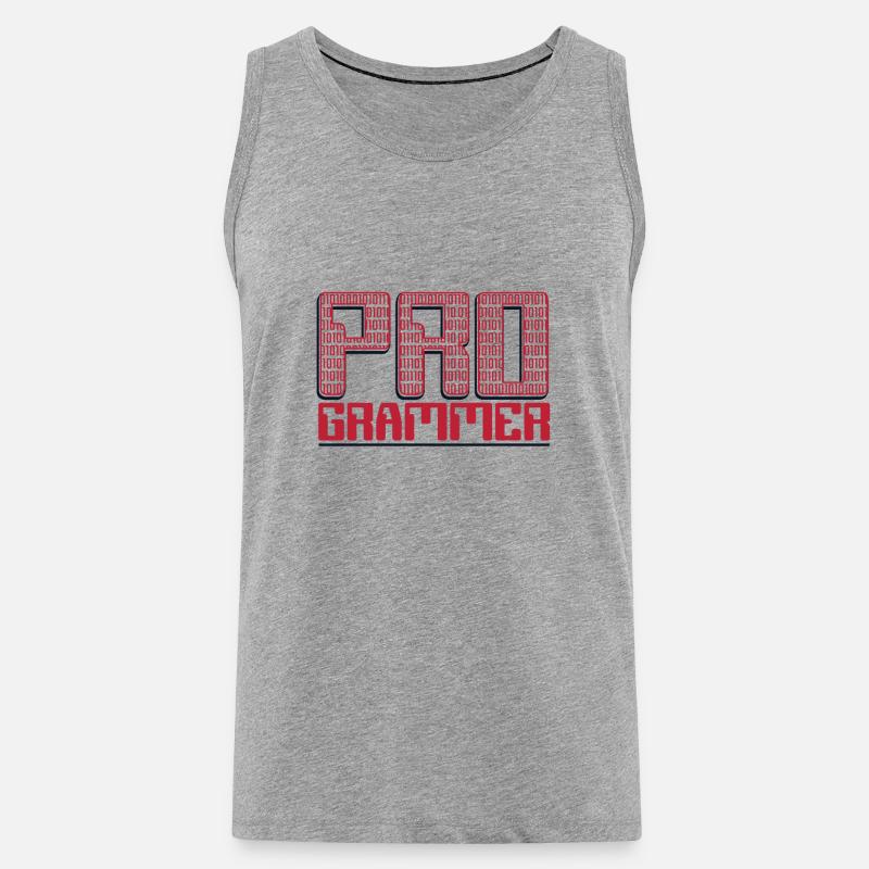Programmer Developer Softwareentwickler Coder - Männer Premium Bio Tank Top - Grau meliert