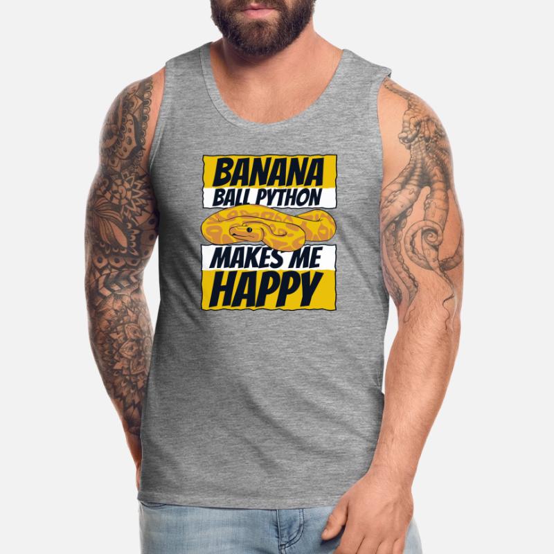 Me rend heureux Serpent Python Boule de banane Python Débardeur bio Premium Homme