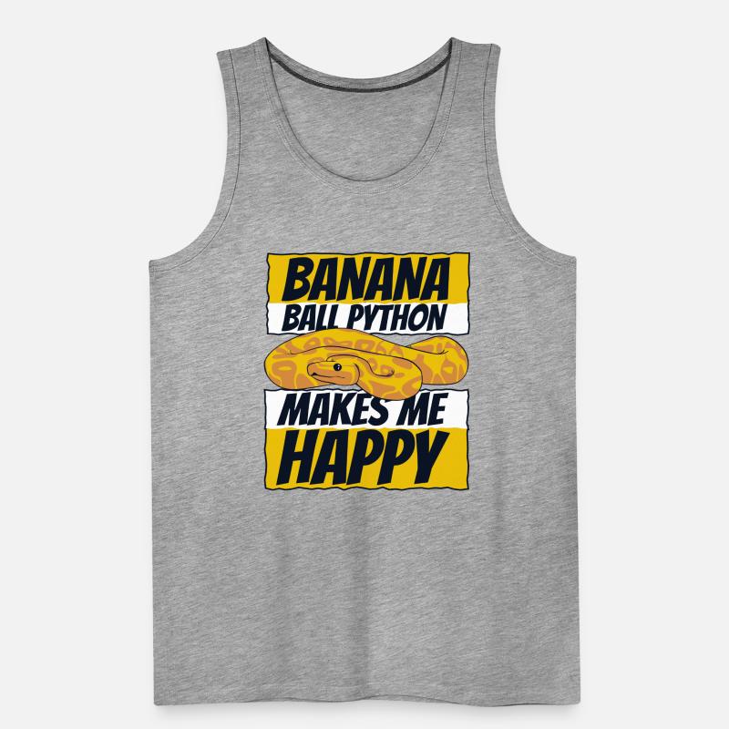 Me rend heureux Serpent Python Boule de banane Python Débardeur bio Premium Homme