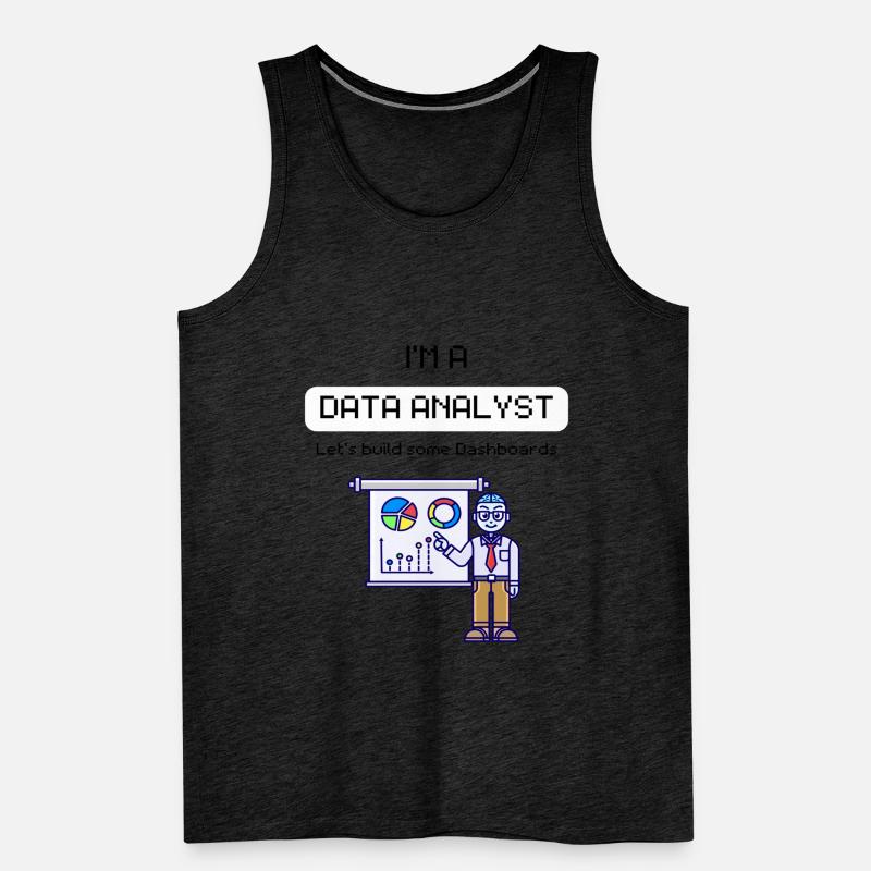 Data Analyst Ingénieur Power BI SQL Data AI Coder Débardeur bio Premium Homme