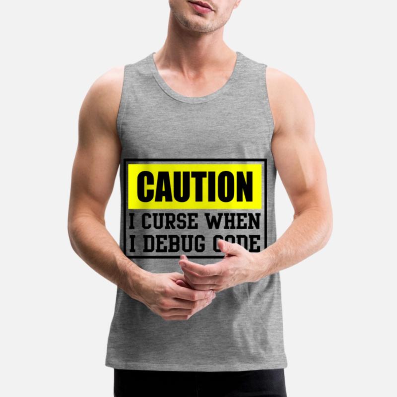 6 stages of debugging computer code coden bugs Men's Premium Organic Tank Top