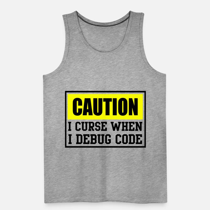 6 stages of debugging computer code coden bugs Men's Premium Organic Tank Top