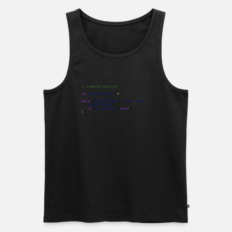 Programmers code sheep count logic Men's Premium Organic Tank Top