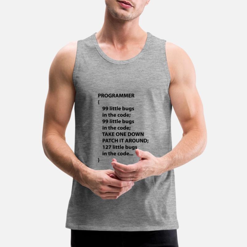 Code Programmierer Nerd Bug Entwickler Geschenk Männer Premium Bio Tank Top