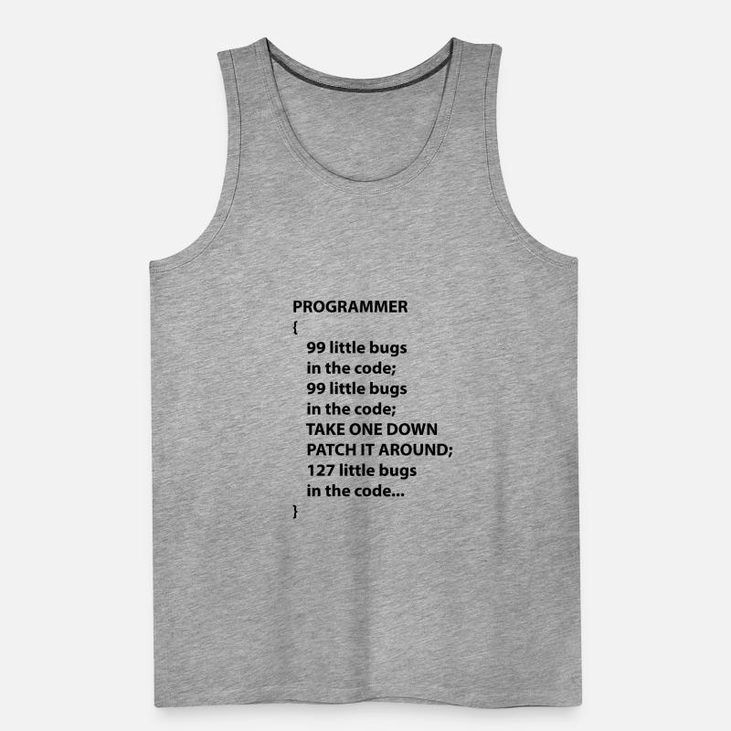 Code Programmer Nerd Bug Developer Gift Men's Premium Organic Tank Top