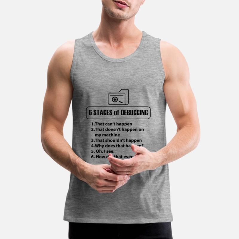 Code Programmer Nerd Bug Developer Gifts Men's Premium Organic Tank Top