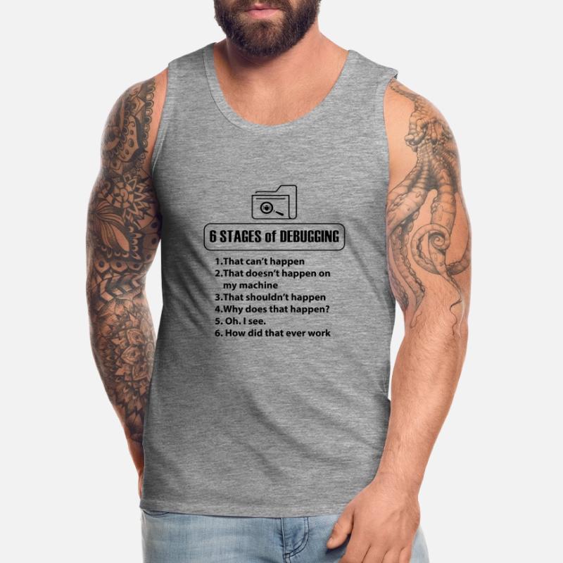 Code Programmer Nerd Bug Developer Gifts Men's Premium Organic Tank Top