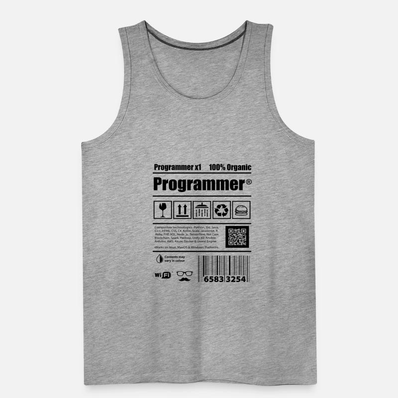 Coder Programmierer Koffein Entwickler Geschenk Männer Premium Bio Tank Top