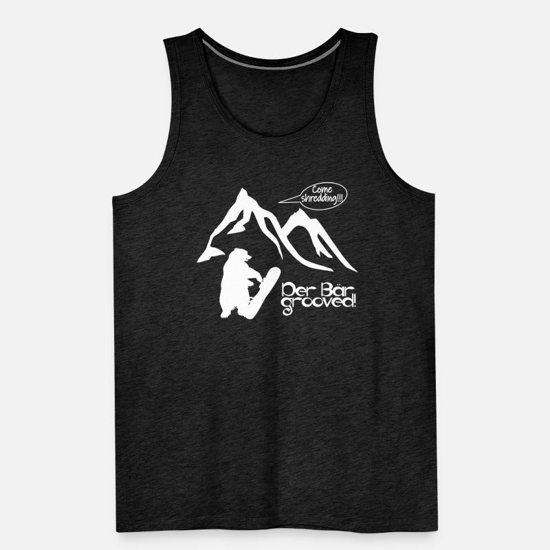 Der Berg ruft oder der Bär grooved? Go shredding! Männer Premium Bio Tank Top