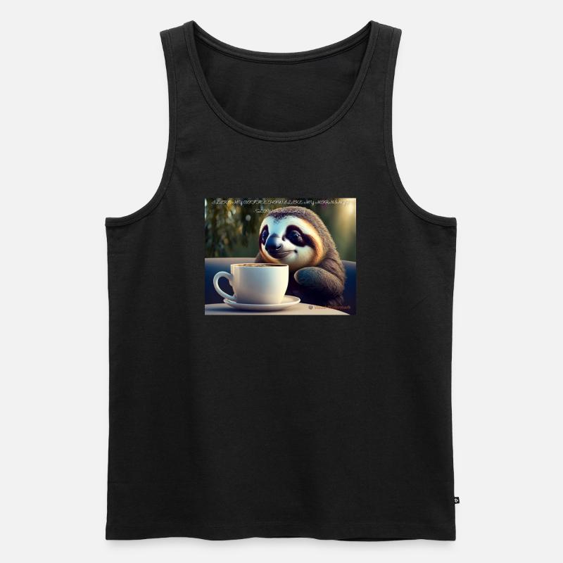 Caffeinated Sloth - Männer Premium Bio Tank Top - undefined