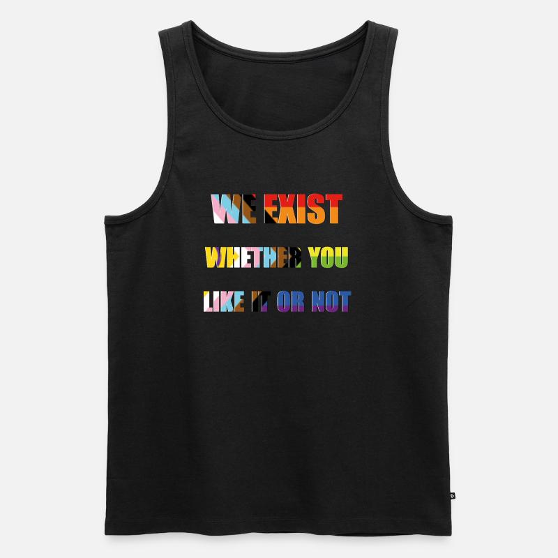 Nous existons - Drapeau de la fierté du progrès Débardeur bio Premium Homme