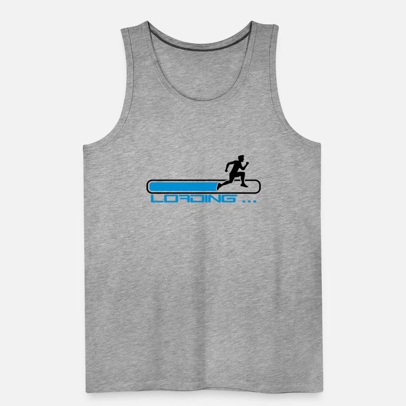 loading text loading loading bar sports race sprin Men's Premium Organic Tank Top