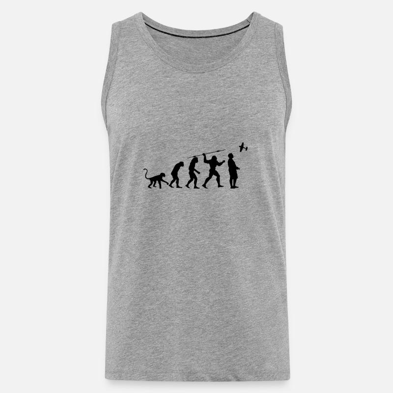 Pilot Evolution - Männer Premium Bio Tank Top - Grau meliert