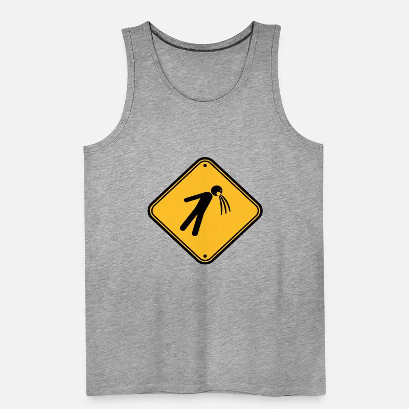 shield caution note vomit vomit Men's Premium Organic Tank Top