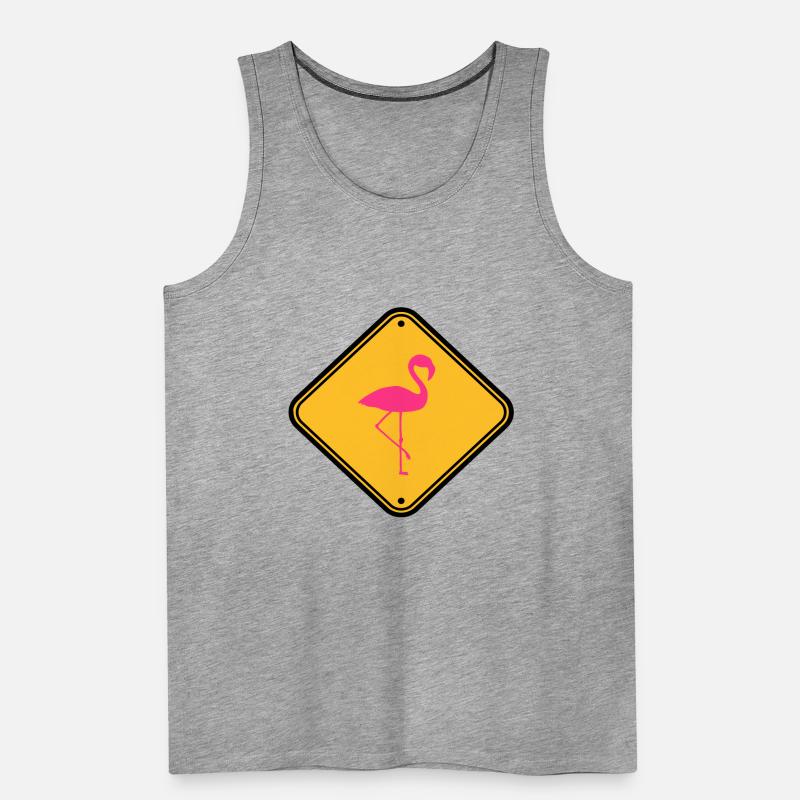 warning note caution caution shield danger fla Men's Premium Organic Tank Top