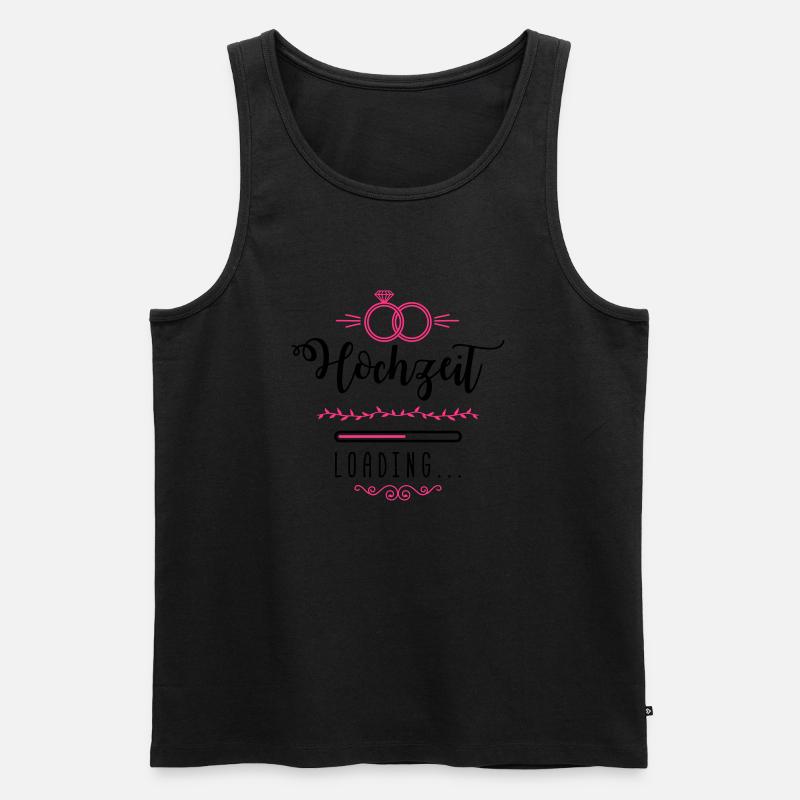 hochzeit loading ring - Männer Premium Bio Tank Top - Grau meliert