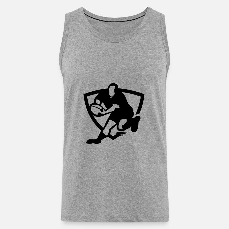 Rugby - Men's Premium Organic Tank Top - heather grey