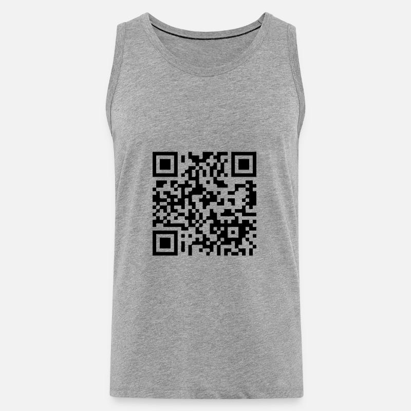 barcode3d - Männer Premium Bio Tank Top - Grau meliert