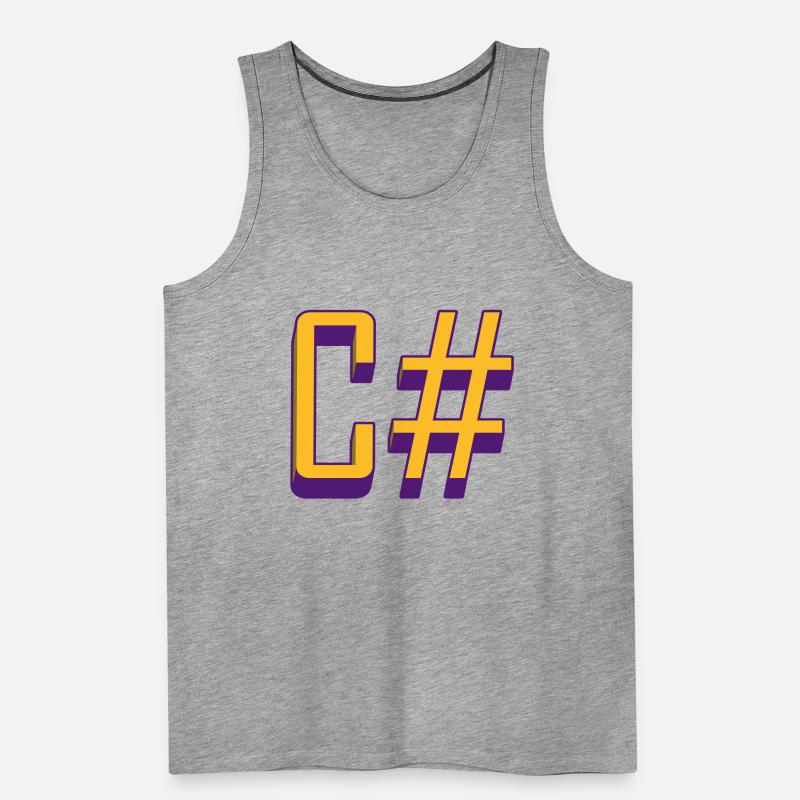 Programming Languages: C# / C sharp (Classic) Men's Premium Organic Tank Top