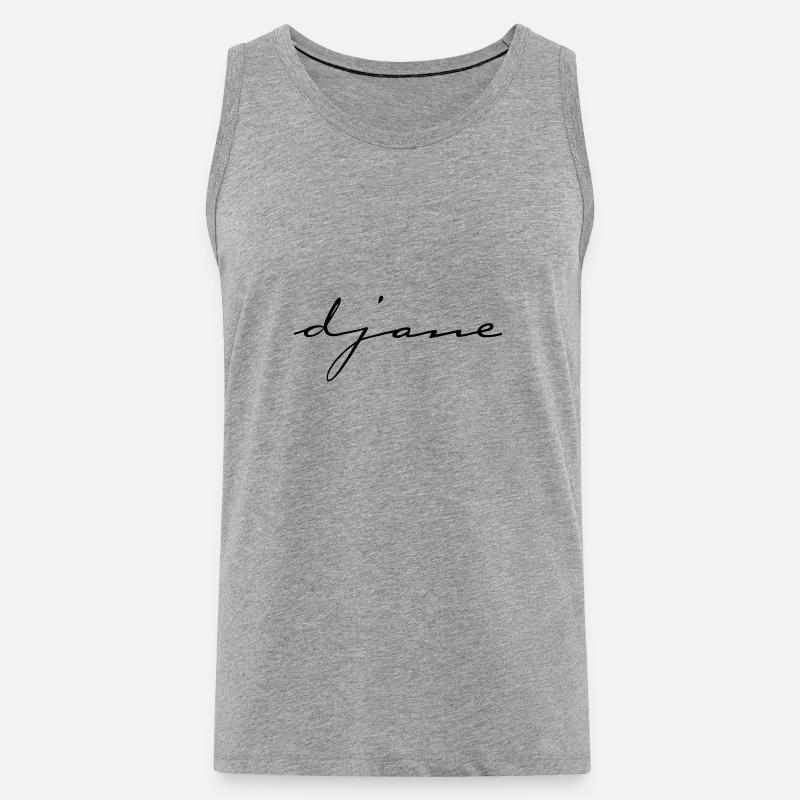 DJANE script - Männer Premium Bio Tank Top - Grau meliert
