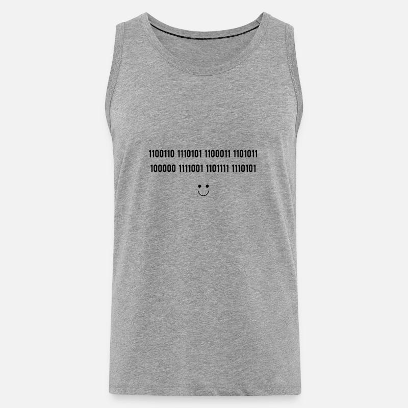 Geheimcode - Männer Premium Bio Tank Top - Grau meliert