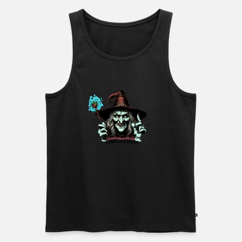 Süßigkeiten oder ein Zauber ?? Männer Premium Bio Tank Top