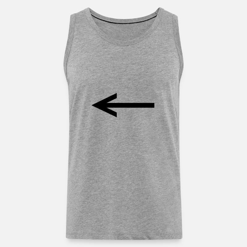 arrow - Men's Premium Organic Tank Top - heather grey