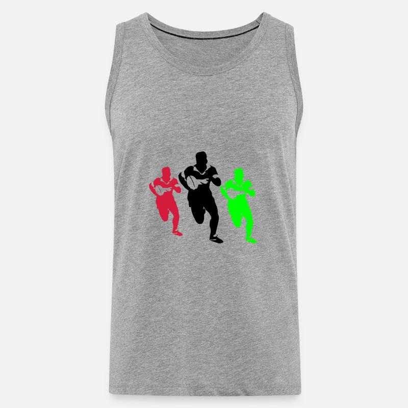 rugby - Men's Premium Organic Tank Top - heather grey