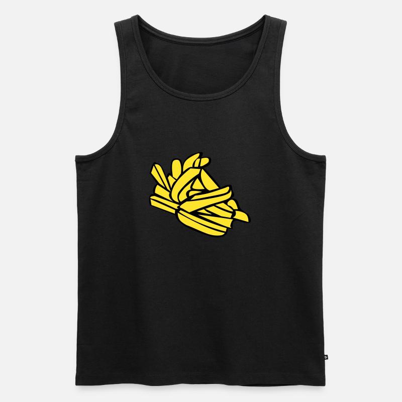 Pommes frites oder Chips - Männer Premium Bio Tank Top - undefined