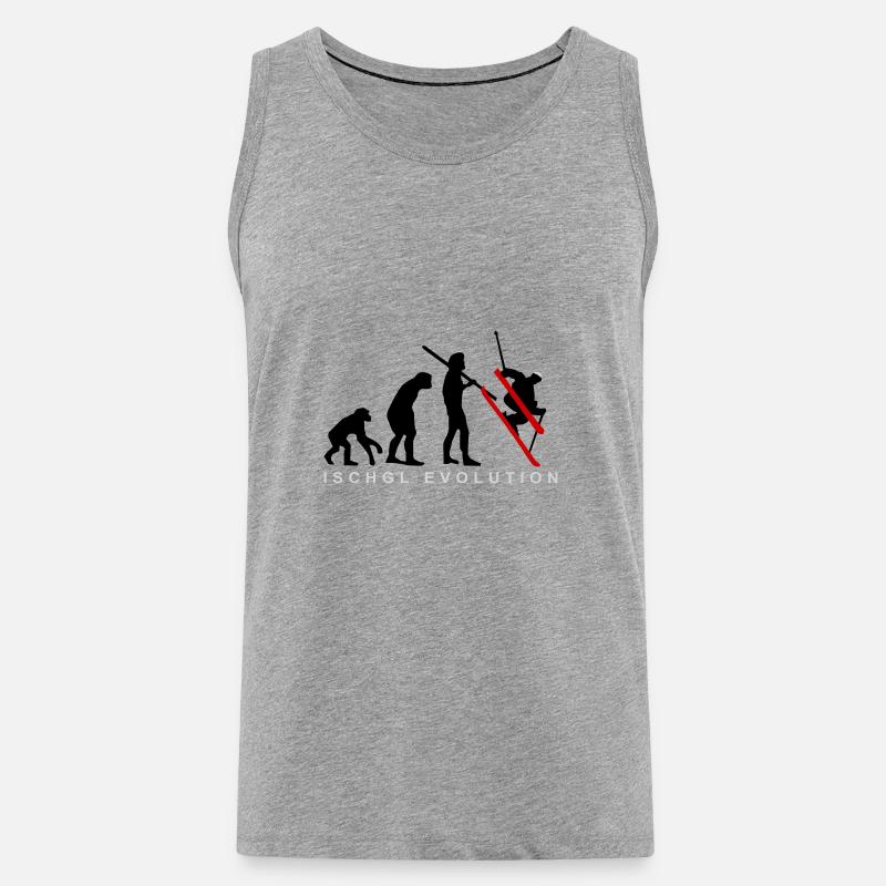 Ischgl Evolution Ski - Männer Premium Bio Tank Top - Grau meliert